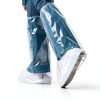 5 Pairs Unisex Tall Shoe Covers – Disposable Waterproof Non-Slip for All Sizes - WHITE-4