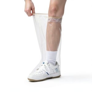 5 Pairs Unisex Tall Shoe Covers – Disposable Waterproof Non-Slip for All Sizes - WHITE-0