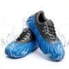 Waterproof Disposable Shoe Covers Pedsox 100pcs Light Blue Elasticized-0