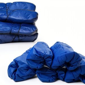 Non-Slip Non-Woven Shoe Covers ZRSCHYG Blue 50pcs Disposable-0