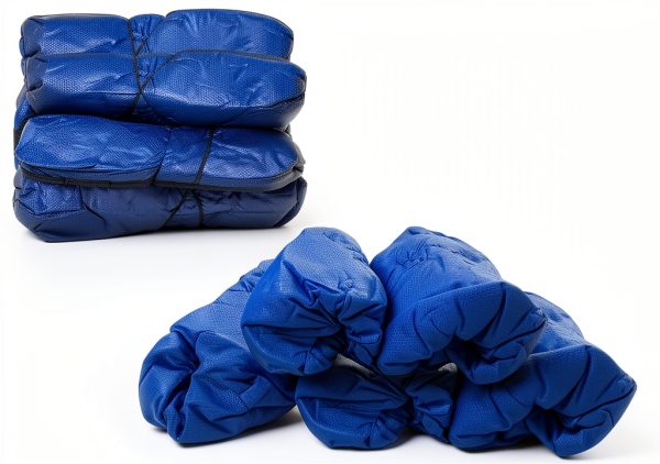 Non-Slip Non-Woven Shoe Covers ZRSCHYG Blue 50pcs Disposable-0