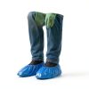 Waterproof Disposable Shoe Covers Pedsox 100pcs Light Blue Elasticized-3