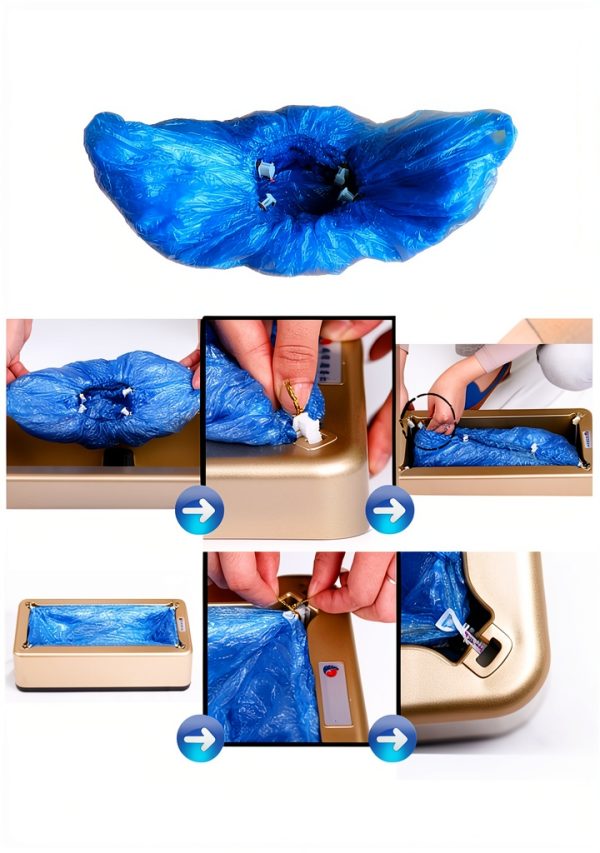 Disposable Shoe Covers for Model G-BD001T Shoe Cover Dispenser - Disposable Blue Booties (100 pcs)-5