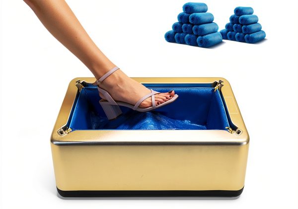 Automatic Shoe Covers Dispenser Becaskly 200 T Buckle Waterproof Gold-0