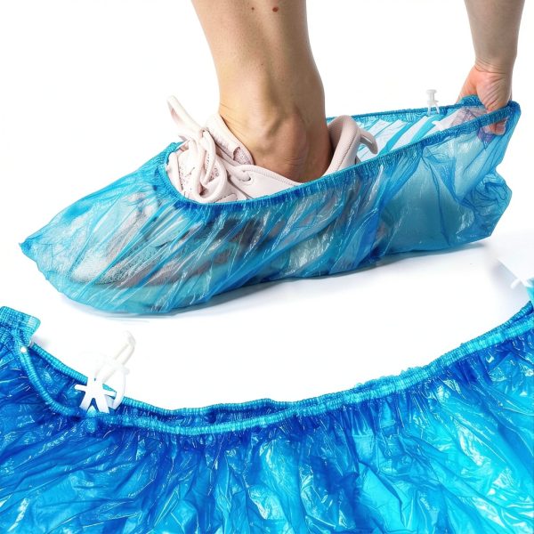 Disposable Shoe Covers for Model G-BD001T Shoe Cover Dispenser - Disposable Blue Booties (100 pcs)-4