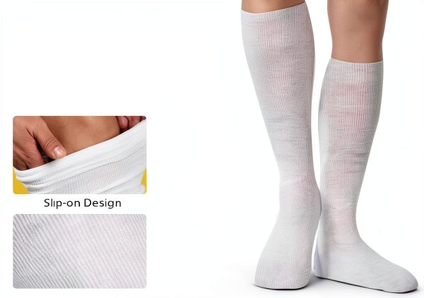 Extra Wide Socks 2.75 x 39.3 inch Cast Covers 5 pcs Cast Boot Socks Walking Boot Sock Liners Breathable Surgical for Men or Women Non Binding Loose-6