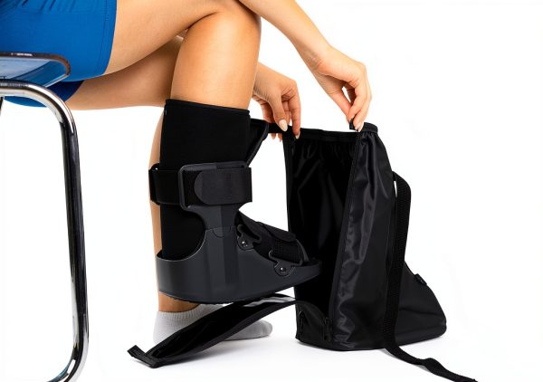 Vive Waterproof Walking Boot Cover for Brace and Cast Non Slip Black-2