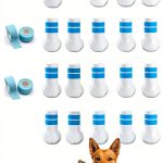Disposable Dog Boots Furry Fun Market Medium Blue Waterproof Non Slip-0
