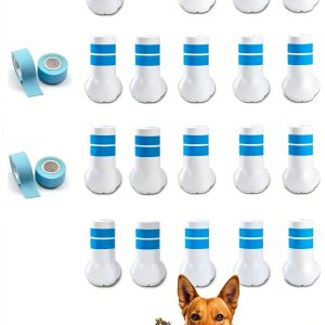 Disposable Dog Boots Furry Fun Market Medium Blue Waterproof Non Slip-0