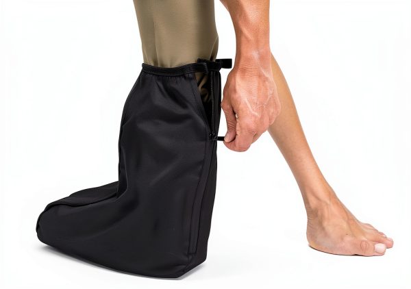 Vive Waterproof Walking Boot Cover for Brace and Cast Non Slip Black-5