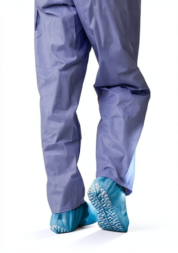 Medline Non-Skid Pro Series Spunbond Shoe Covers Extra Large Blue-0