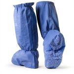 Medline Nonskid Multilayer Boot Covers Blue Knee-High Fit 150 Pack-0