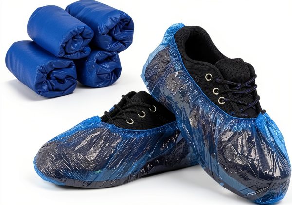 Dustproof Shoe Covers BrandX 40 Pack (20 Pairs) Plastic 13.38x5.71in-0