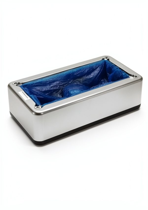 Automatic Shoe Cover Dispenser DASZERX Silver 200 Cover Hand Powered-1