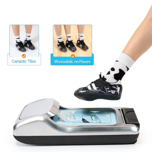 Shoe Cover Machine Dsmsseym Portable Automatic Shoe Film with 3 Rolls-1