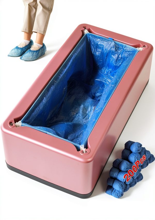 Automatic Shoe Cover Dispenser Svfreyavis – Step‑On Pink 200 Covers-0