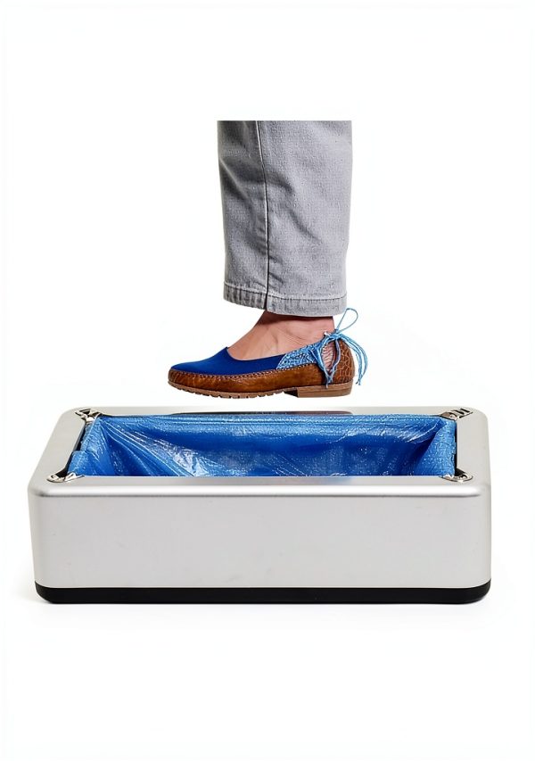 Automatic Shoe Cover Dispenser DASZERX Silver 200 Cover Hand Powered-5