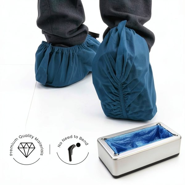 Automatic Shoe Cover Dispenser DASZERX Silver 200 Cover Hand Powered-6
