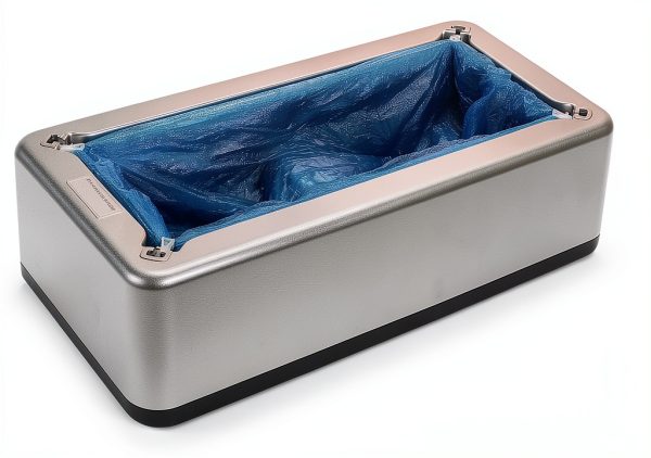 Automatic Shoe Cover Dispenser DASZERX Silver 200 Cover Hand Powered-4