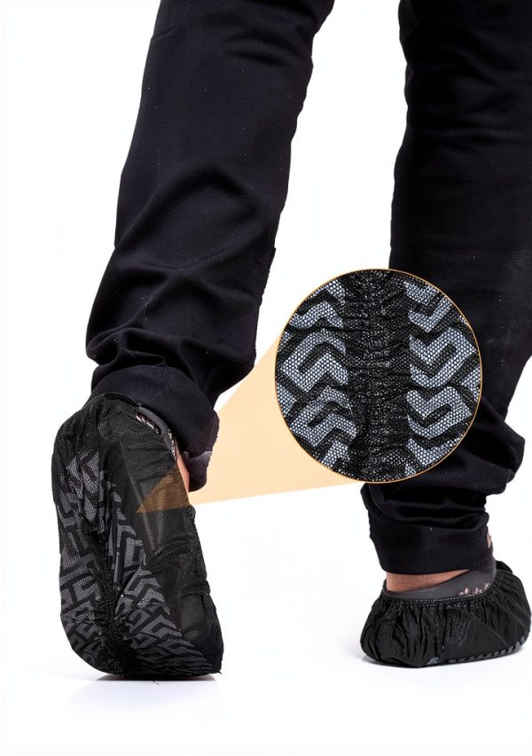 TOOSOFt Black Shoe Covers Disposable Non Slip 100 Pack Extra Large for-1